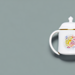 How do I remove tea stains from the ceramic lid of a teapot with a vintage-inspired design?