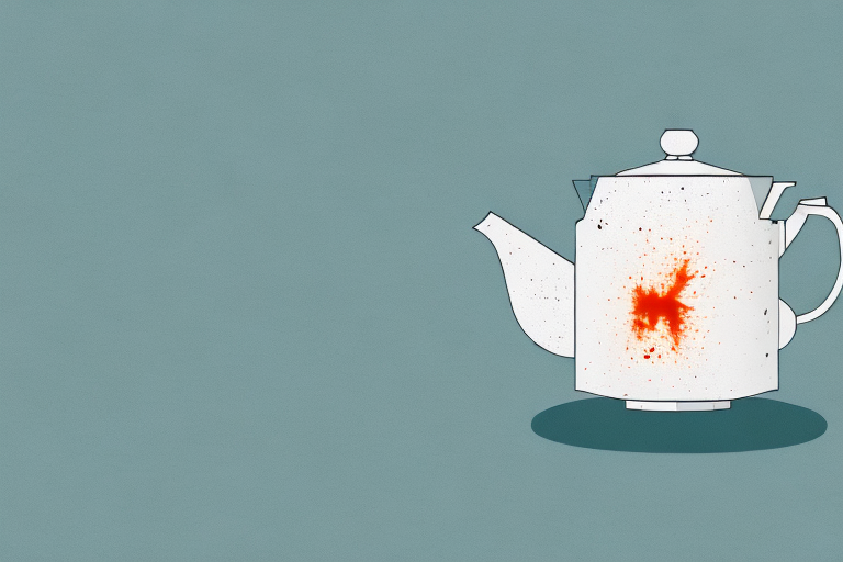 A modern and minimalist teapot with tea stains being removed