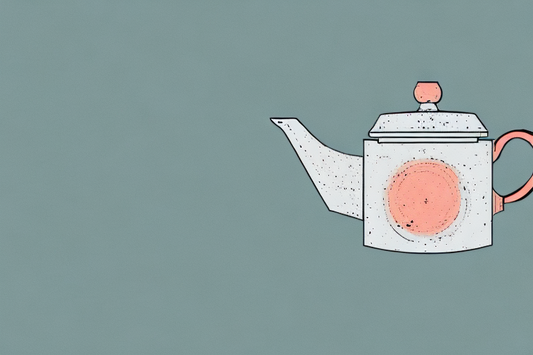 A ceramic teapot in a microwave