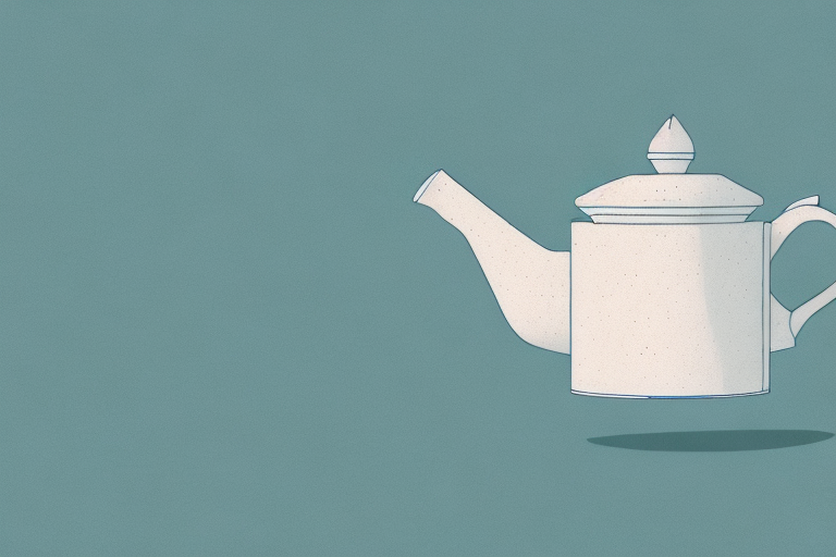 A ceramic teapot with steam rising from the spout