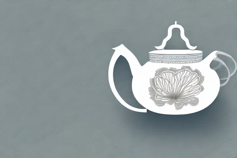 A delicate ceramic teapot