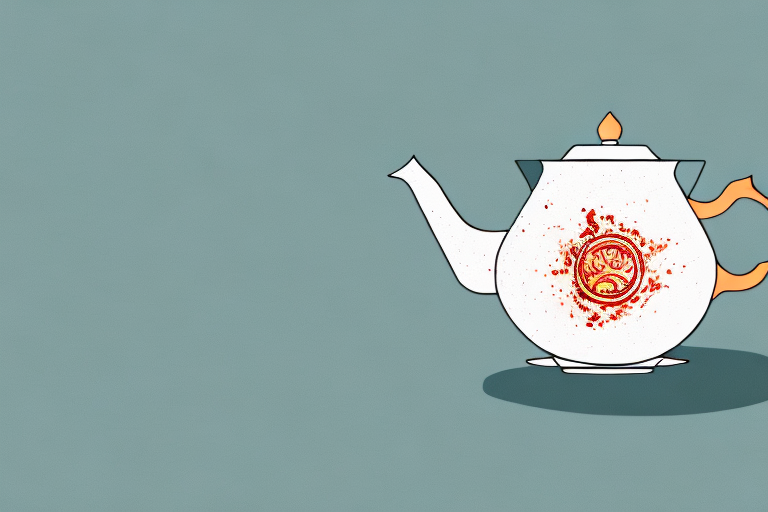 A teapot with a hand-painted design