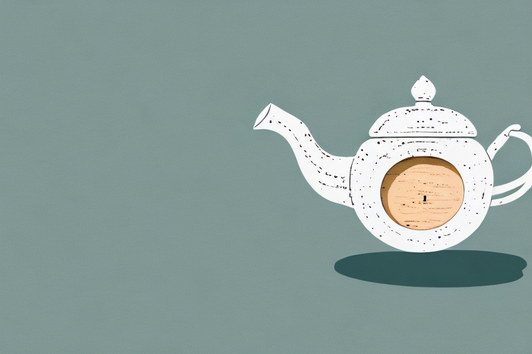 A ceramic teapot with a creamy-textured tea blend inside