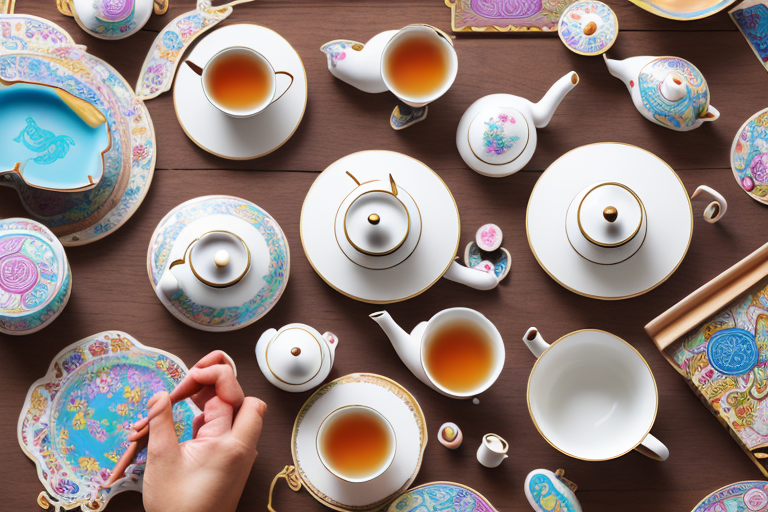 A diverse array of toy tea sets