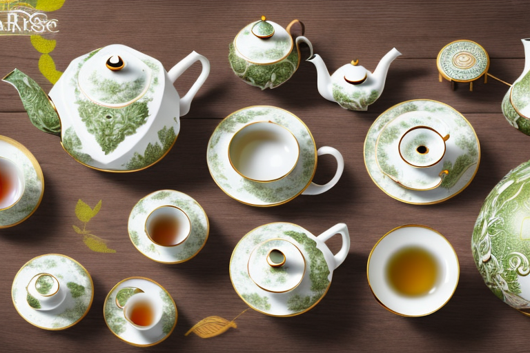 A variety of unique and intricate tea sets