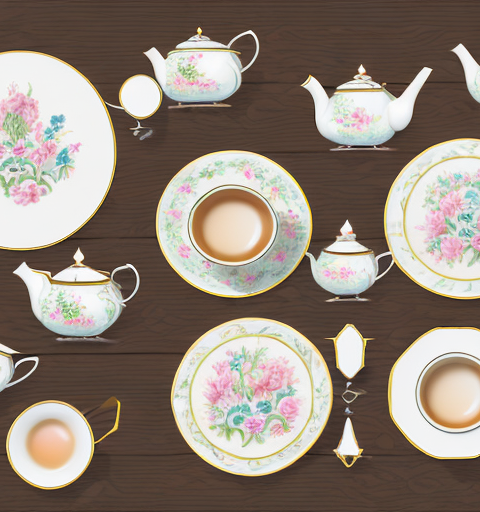 A whimsical assortment of tea sets