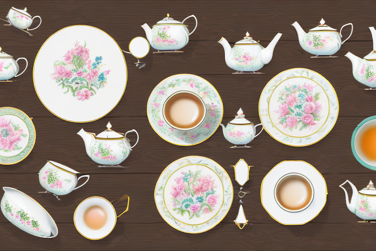 A whimsical assortment of tea sets