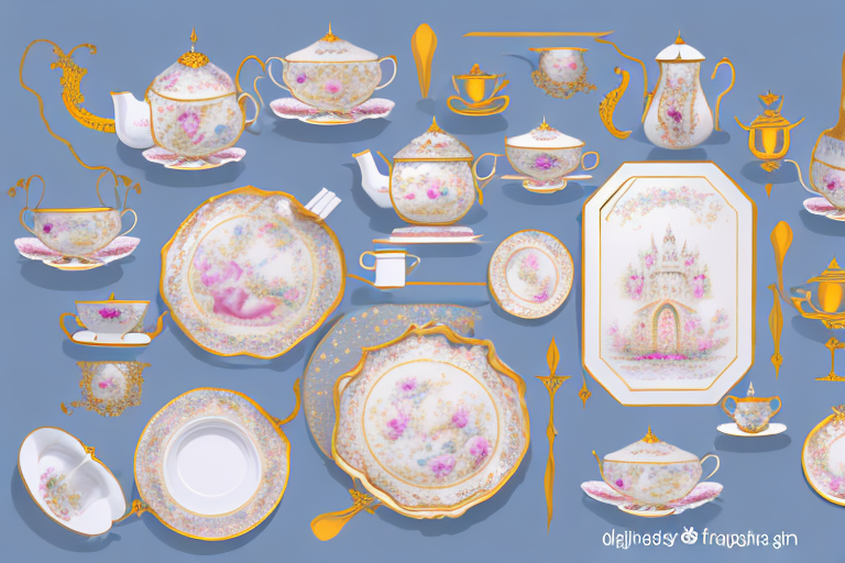 A beautifully set tea table complete with fancy teacups