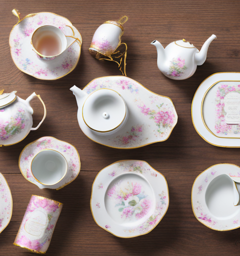 A variety of beautifully detailed american girl tea sets