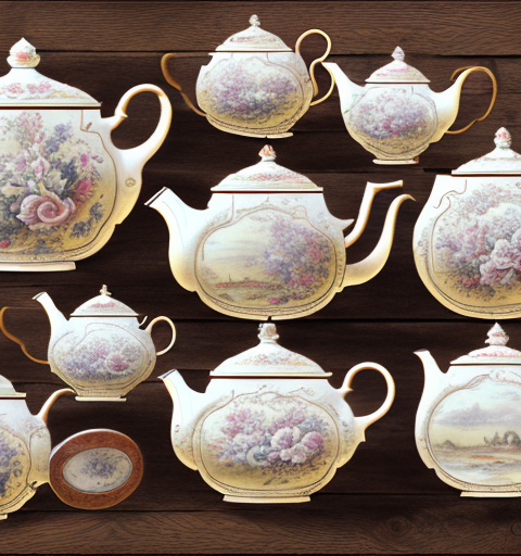 A collection of vintage english teapots