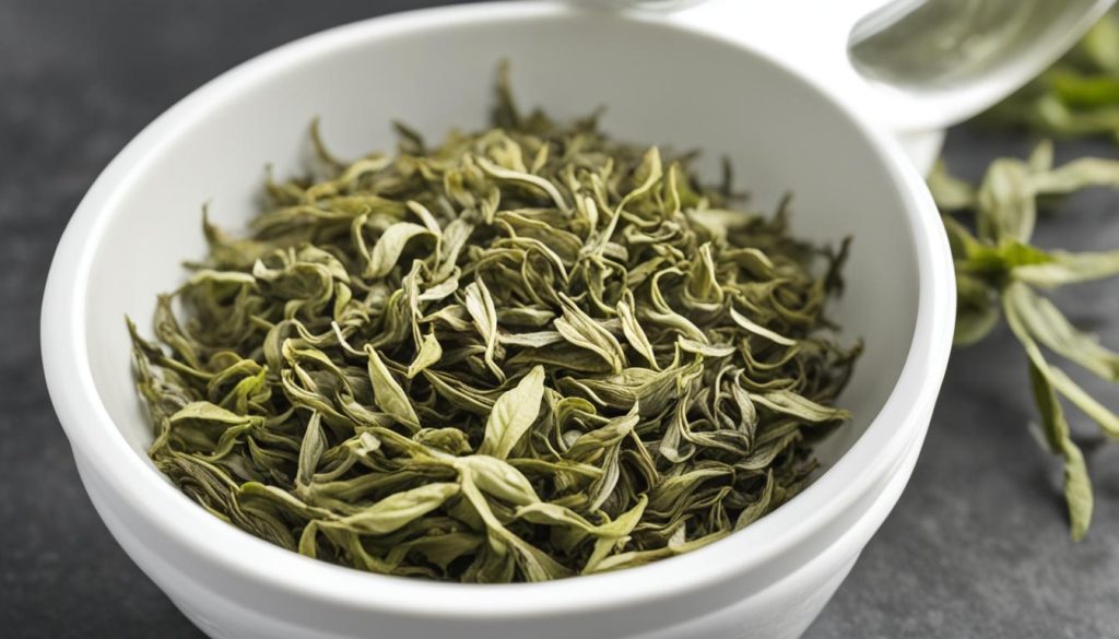 Recommended amount of tea leaves for brewing white tea
