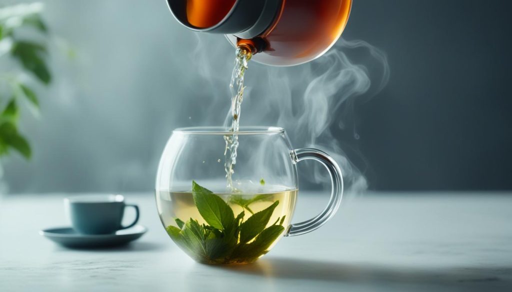 brewing loose leaf tea