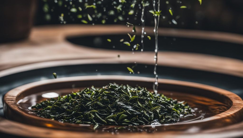 water extraction of substances from tea leaves