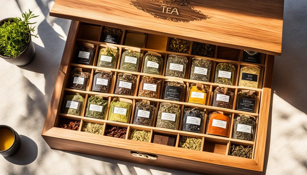 wooden tea box