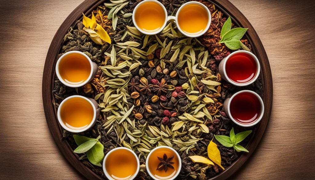 different types of tea image