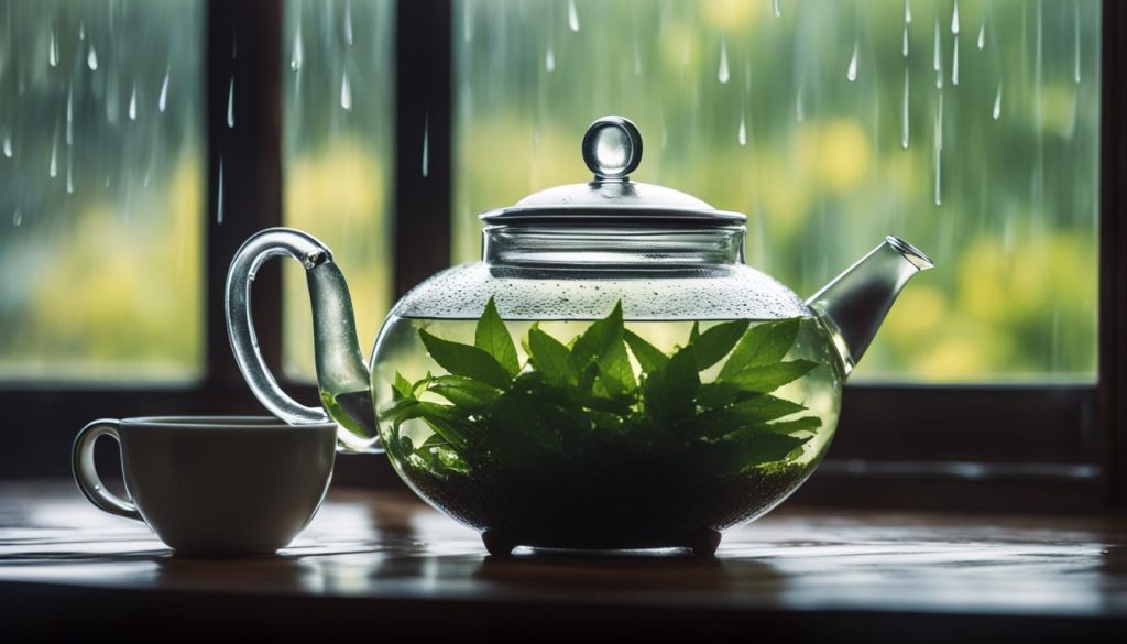 tea and rain