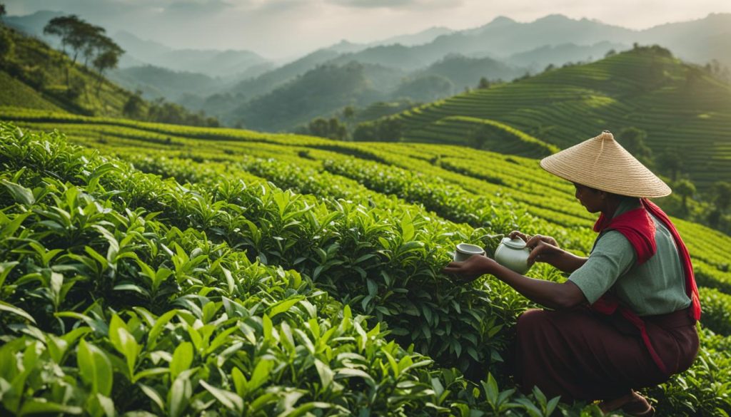 tea origin, harvest year/month, tea farmer, fair trade