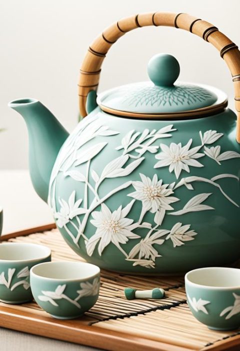 How do Japanese tea sets differ from Western-style sets