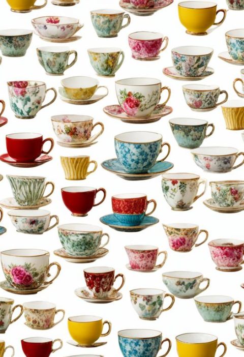How many teacups are typically included in a full set