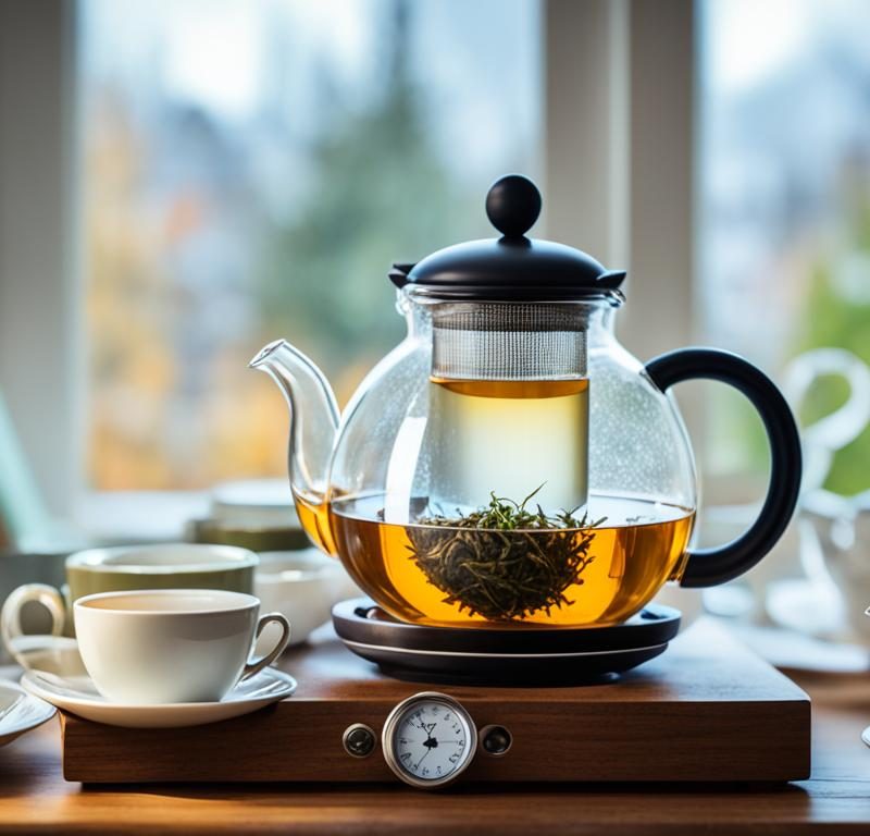 What are the benefits of using a tea timer with a tea set
