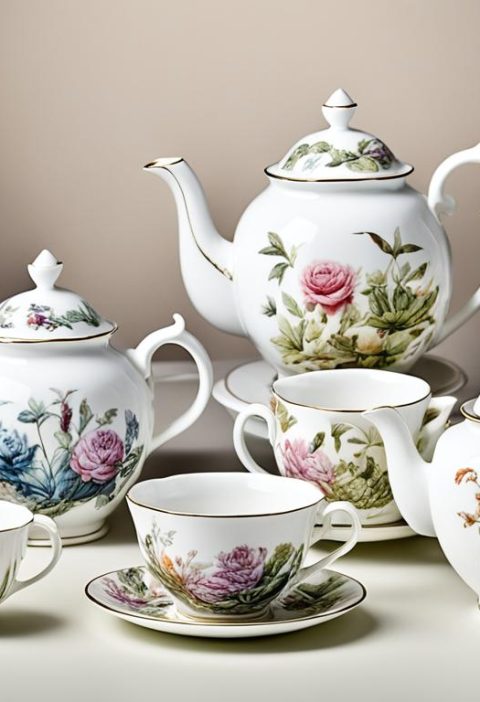 What makes bone china tea sets different from regular porcelain