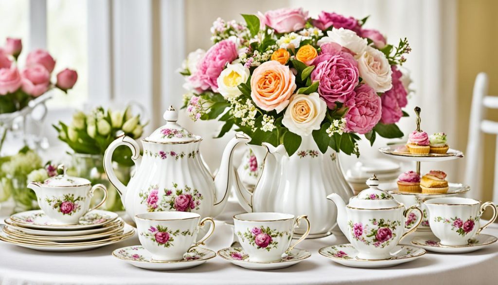 tea set with sugar bowl