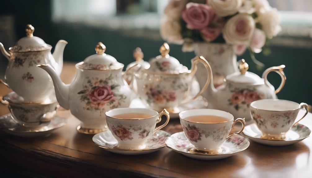 antique tea sets described