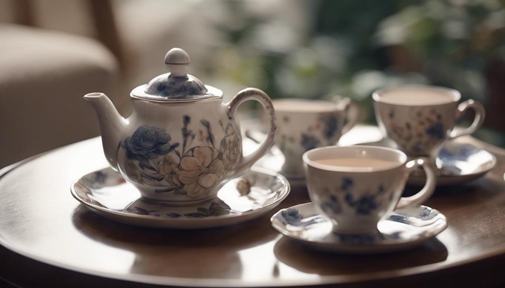 elegant ceramic tea set