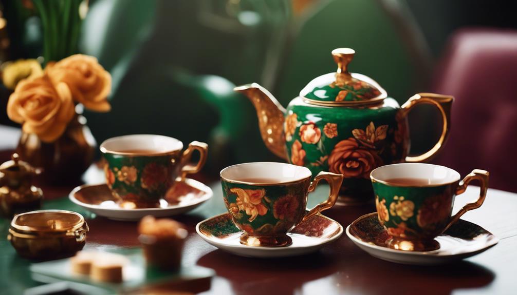 elegant porcelain tea set