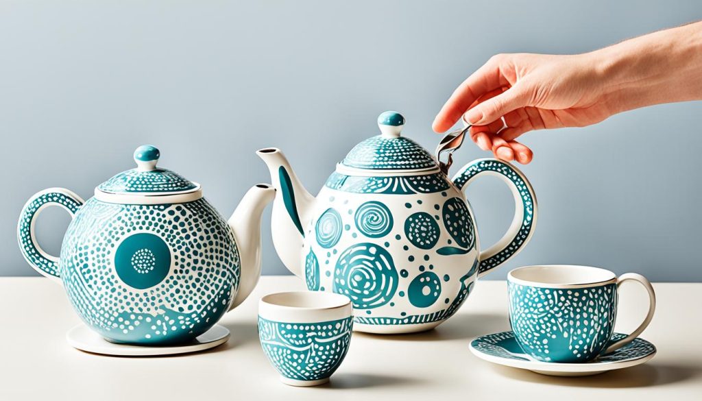 tea sets with tactile features