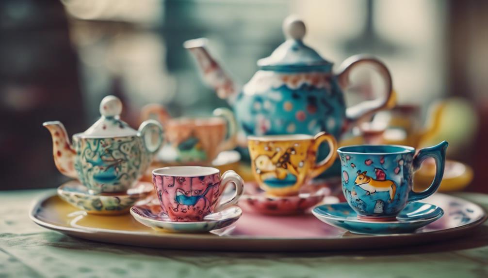 whimsical tea sets described